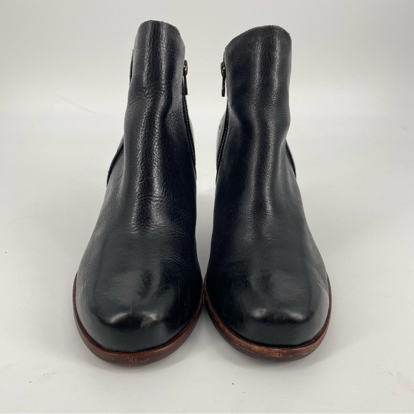 Women Kork Ease Ankle Black Leather Booties - Picture 4 of 7